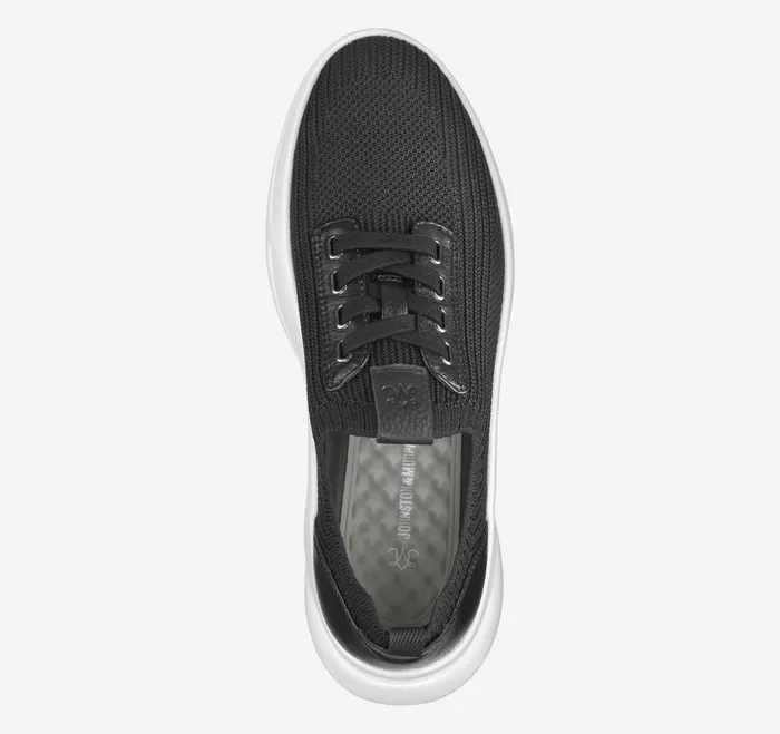Women Escape Knit LaceUp Black Knit JohnstonandMurphy Sneakers Women Escape Knit LaceUp Black Knit JohnstonandMurphy Sneakers