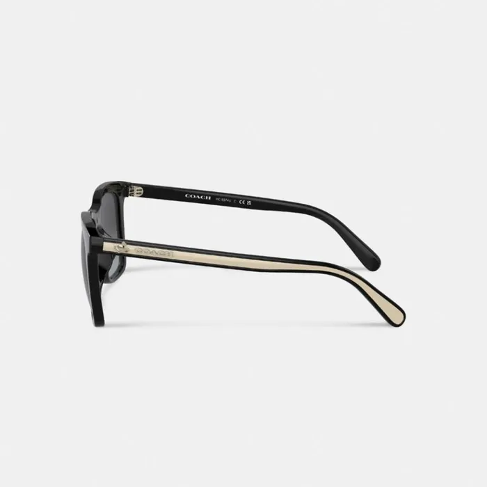 Women Eyewear Coach Disney X Coach Striped Square Sunglasses Blackivory Women Eyewear Coach Disney X Coach Striped Square Sunglasses Blackivory
