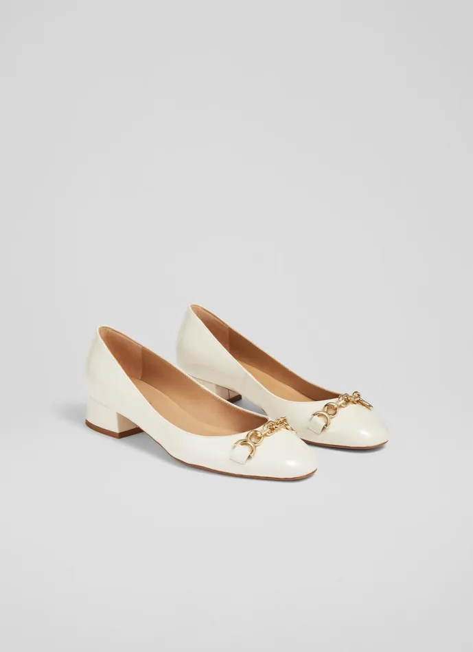 Women Flats LKBennett Blakely Ecru Patent Snaffle Pumps Ecru Women Flats LKBennett Blakely Ecru Patent Snaffle Pumps Ecru