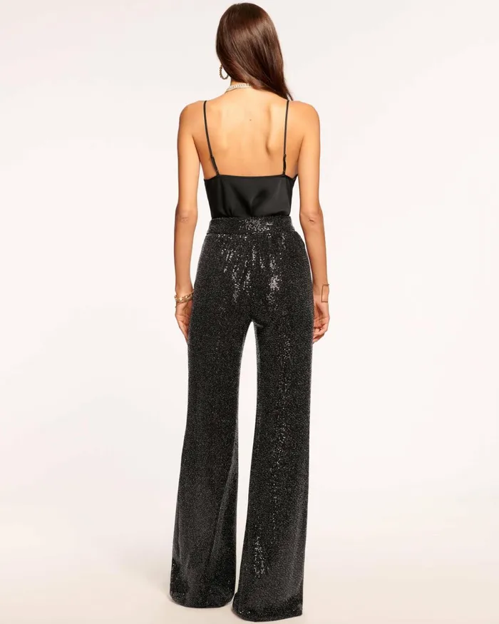 Women Gavin Wide Leg Sparkle Pant Black Sparkle Ramy Brook Pants Women Gavin Wide Leg Sparkle Pant Black Sparkle Ramy Brook Pants