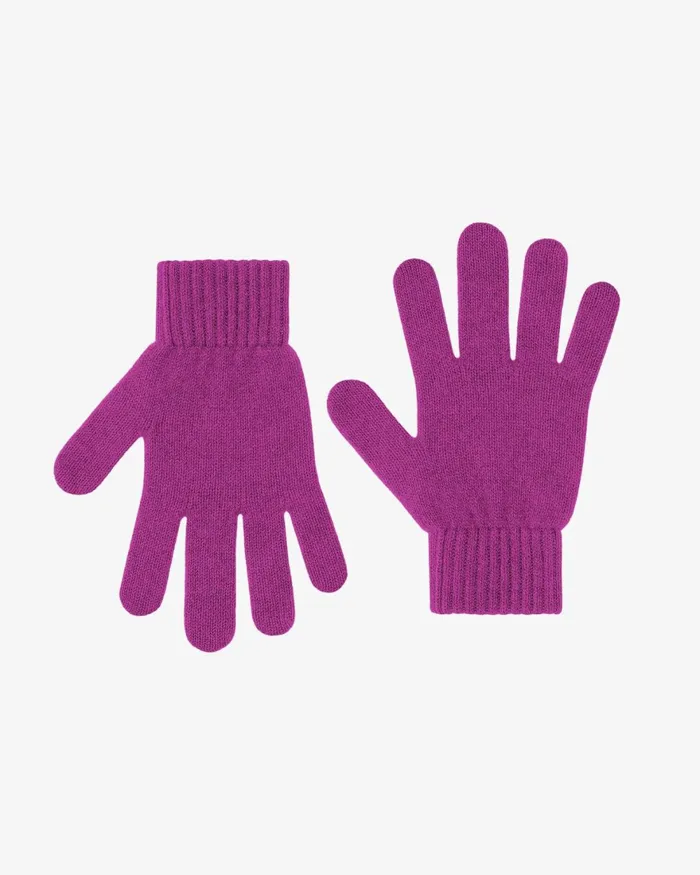 Women Gloves Colorful Standard Merino Wool Gloves Magenta Blaze