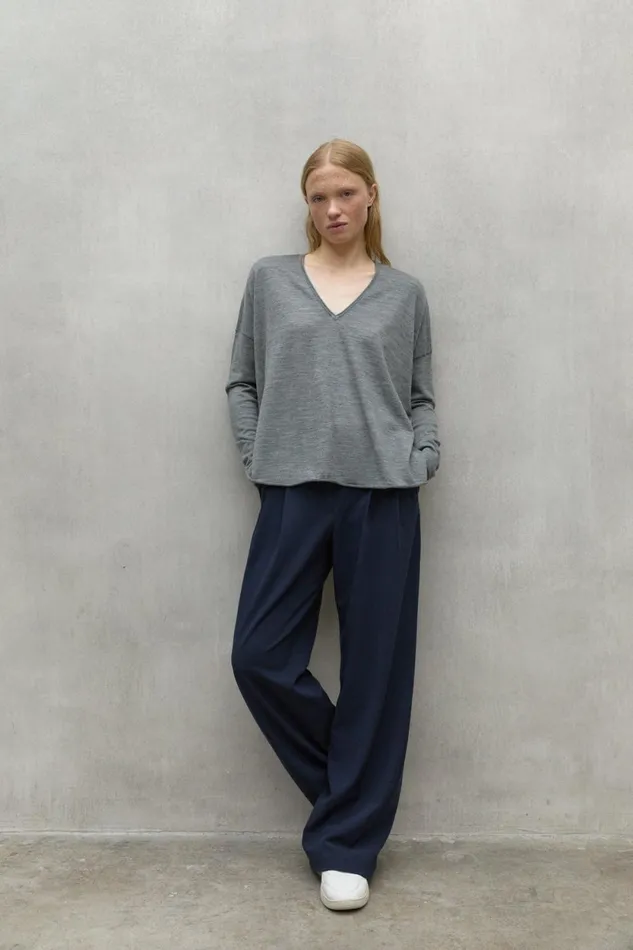 Women Grey Anturio Sweater Ecoalf Knitwear