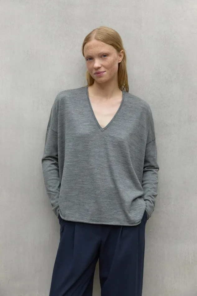 Women Grey Anturio Sweater Ecoalf Knitwear
