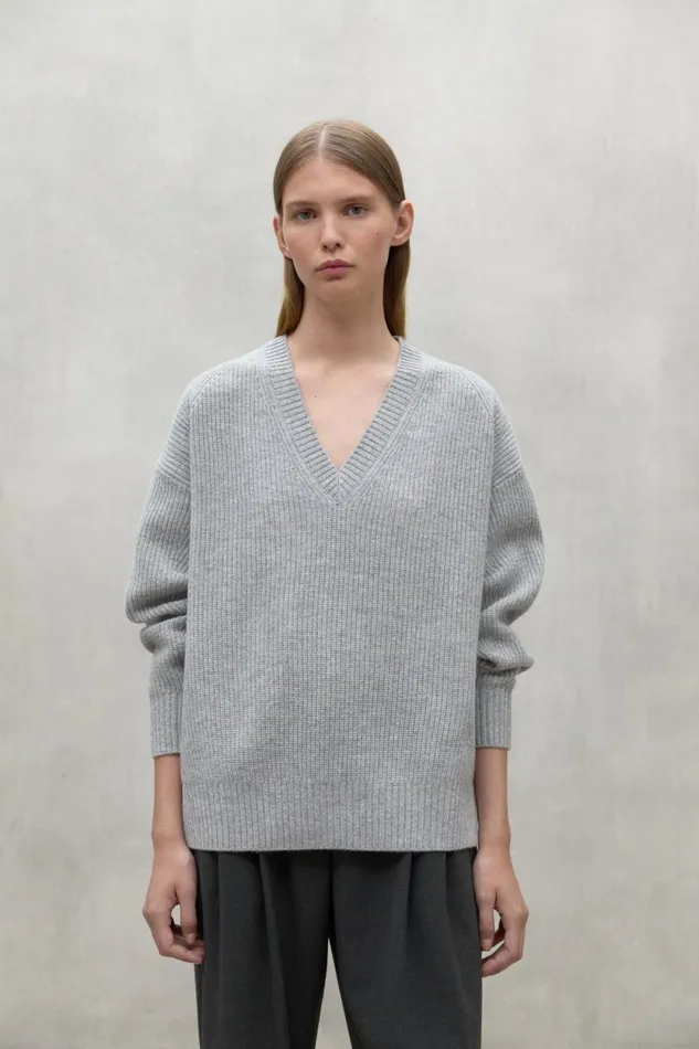 Women Grey Azalea Sweater Ecoalf Knitwear