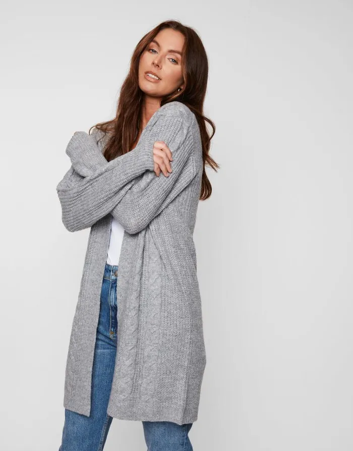 Women Grey Cable Knit Cardigan Threadbare Cardigans Women Grey Cable Knit Cardigan Threadbare Cardigans