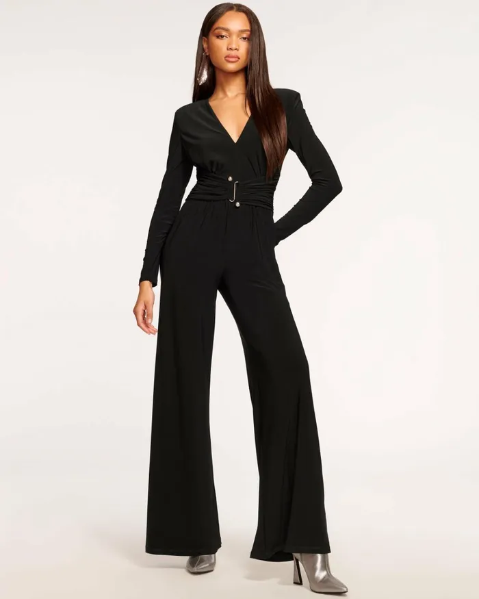 Women Hailey VNeck Jumpsuit Black Ramy Brook Dresses Women Hailey VNeck Jumpsuit Black Ramy Brook Dresses