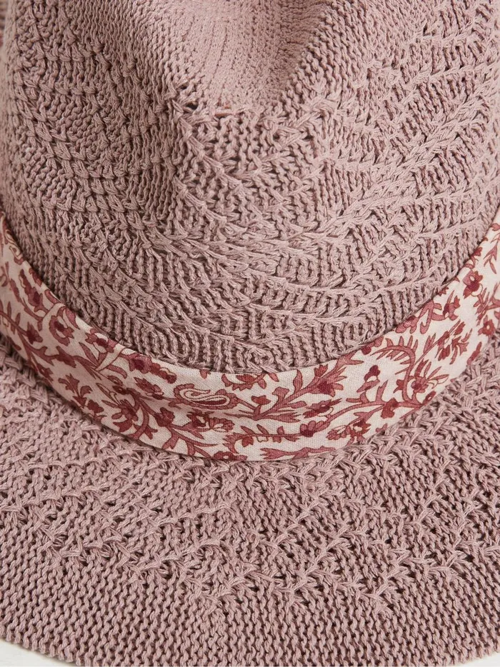 Women Hats Fat Face Fedora Brown Hat