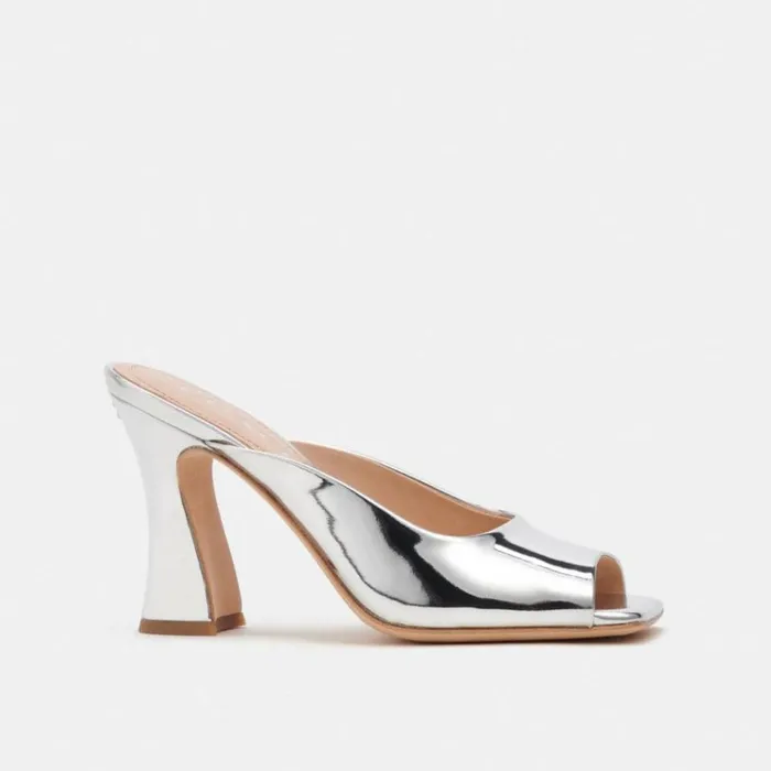 Women Heels Coach Laurence Sandal Silver