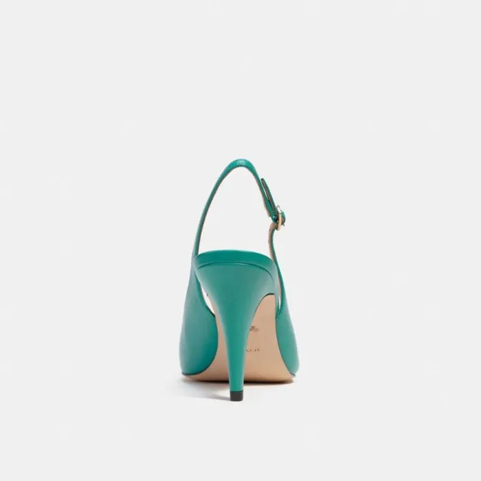 Women Heels Coach Sadie Slingback Pump Bright Green