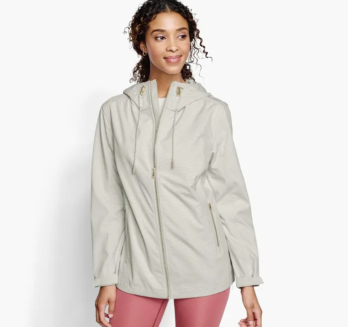 Women Hooded Anorak Neutral Multi JohnstonandMurphy Coats Jackets and Vests Women Hooded Anorak Neutral Multi JohnstonandMurphy Coats Jackets and Vests