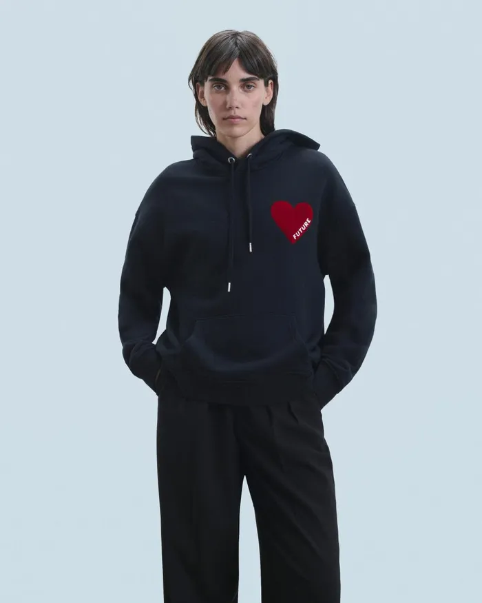 Women Hoodies From Future Heart Hoodie Sweatshirt Black