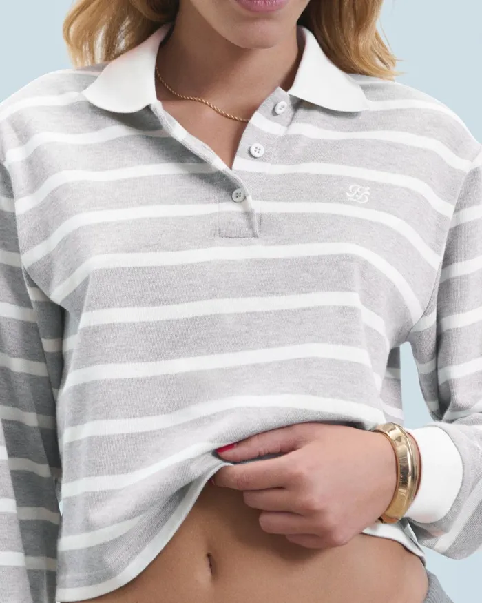Women Hoodies From Future Polo Sweatshirt Ff Light Heather Gray