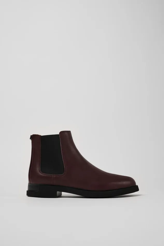 Women Iman Burgundy Leather Chelsea Boots Camper Ankle Boots Women Iman Burgundy Leather Chelsea Boots Camper Ankle Boots