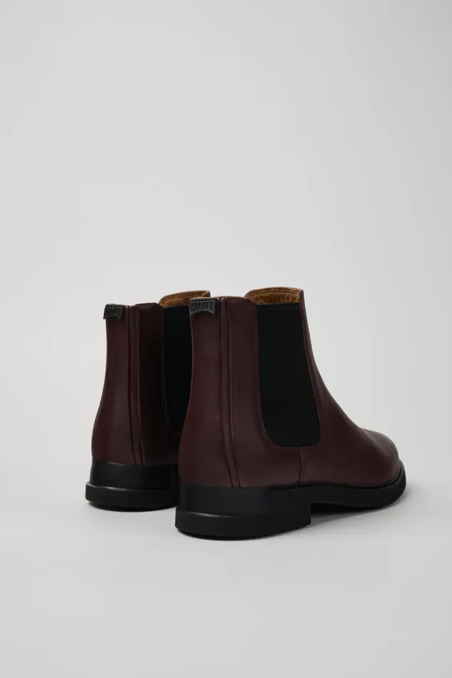 Women Iman Burgundy Leather Chelsea Boots Camper Ankle Boots Women Iman Burgundy Leather Chelsea Boots Camper Ankle Boots