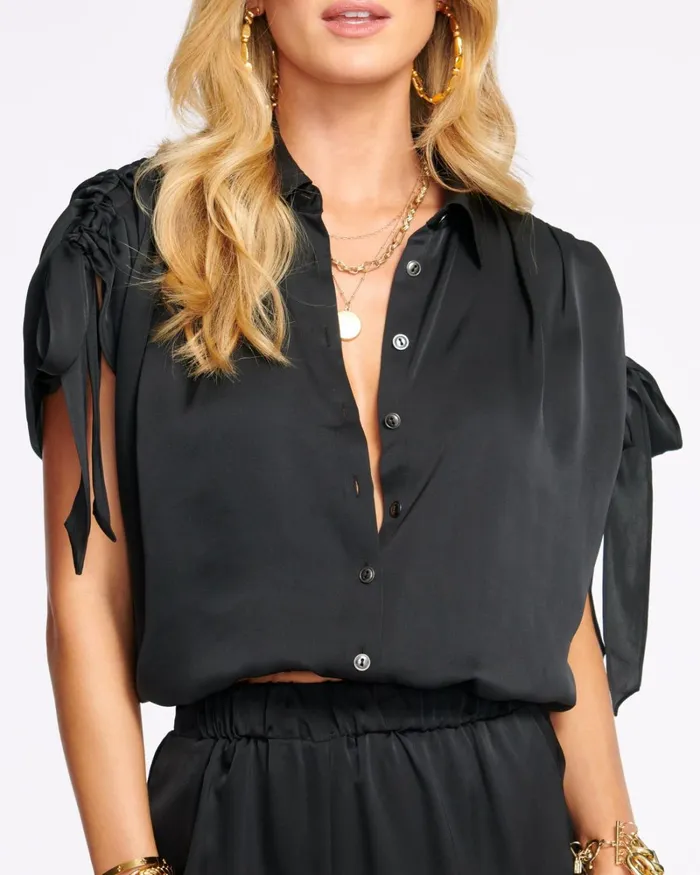 Women Jacinta Button Down Top Navy Ramy Brook Tops Women Jacinta Button Down Top Navy Ramy Brook Tops
