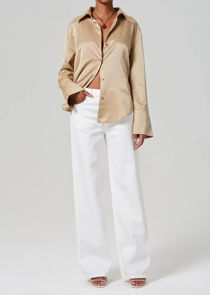 Women Jeans Citizens Of Humanity Annina High Rise Wide Leg 33034 In Soft White