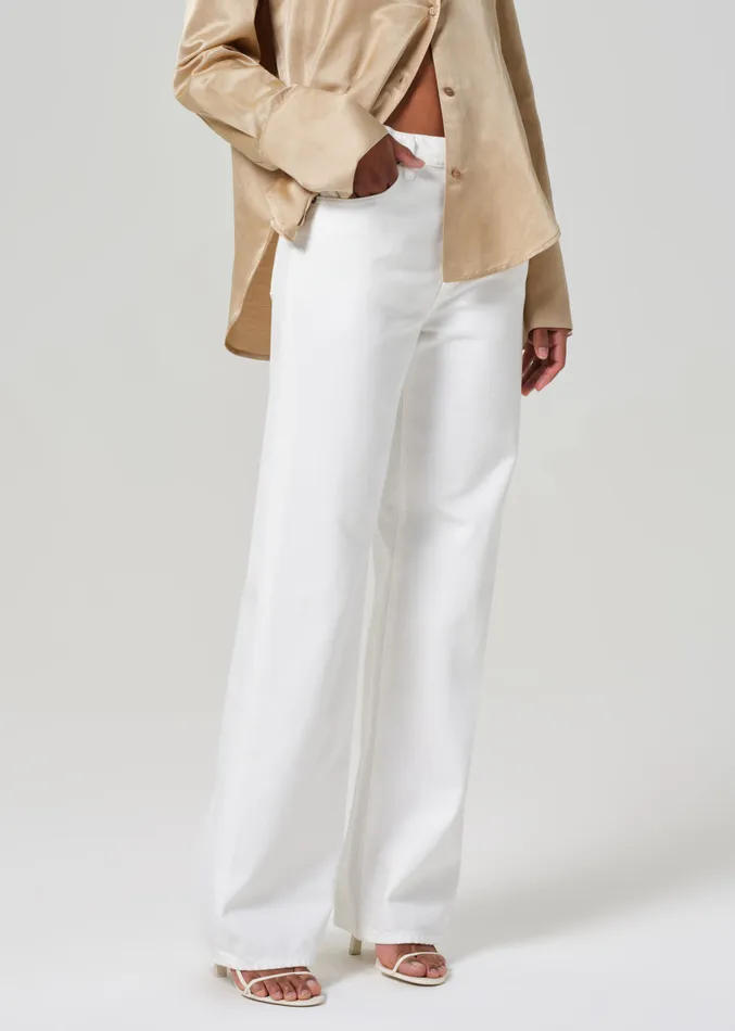 Women Jeans Citizens Of Humanity Annina High Rise Wide Leg 33034 In Soft White
