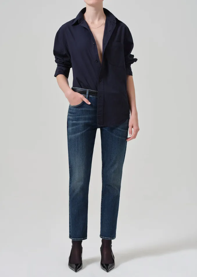 Women Jeans Citizens Of Humanity Emerson Mid Rise Relaxed 27034 In Blue Ridge