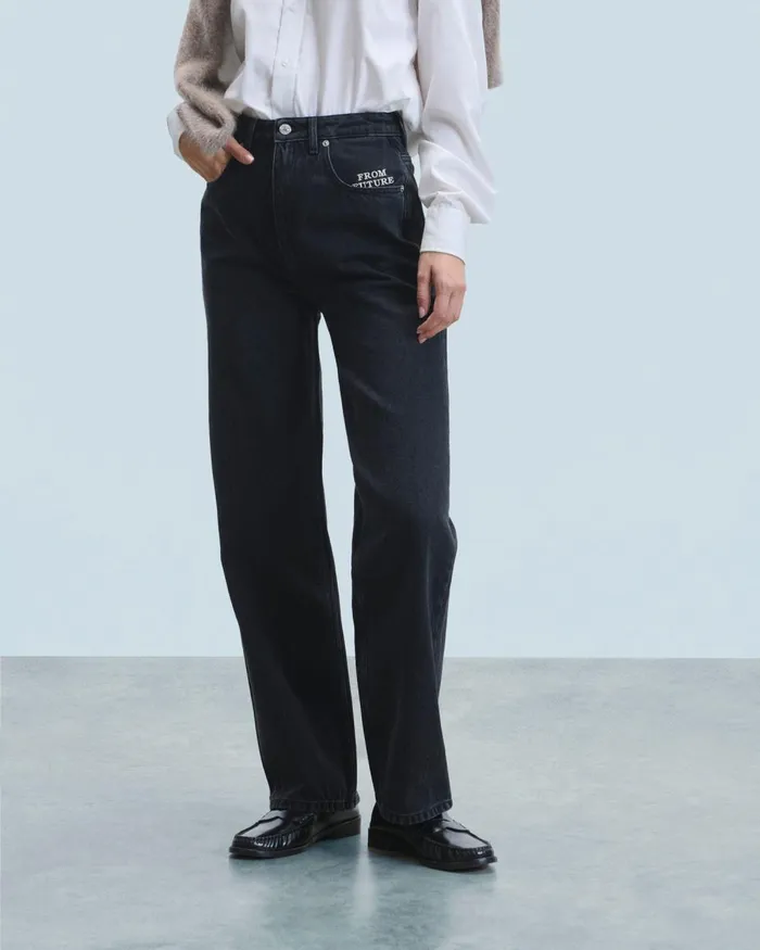 Women Jeans From Future Large Straight Leg Jamie Jeans Black