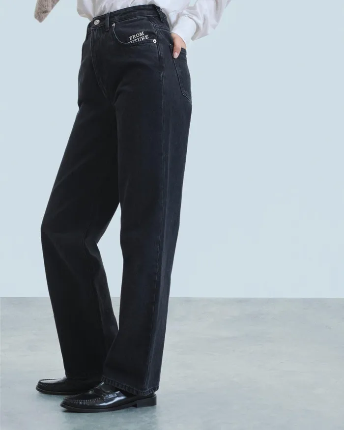 Women Jeans From Future Large Straight Leg Jamie Jeans Black