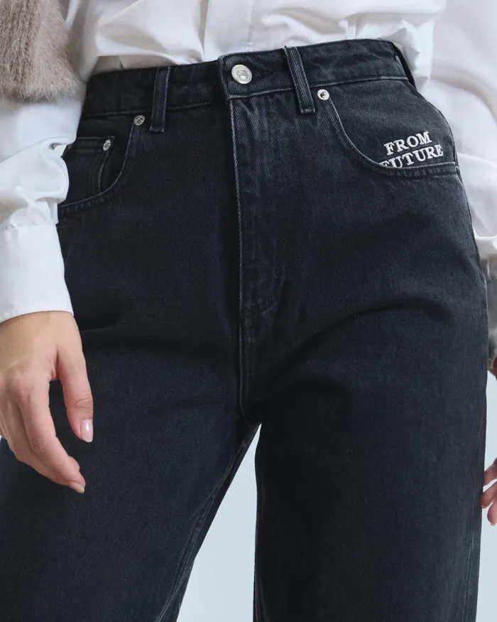 Women Jeans From Future Large Straight Leg Jamie Jeans Black