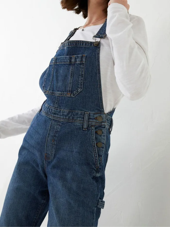 Women Jumpsuits and Playsuits Fat Face Blue Banbury Dungarees