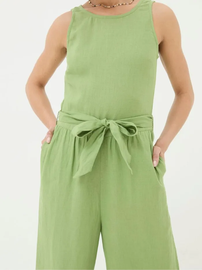Women Jumpsuits and Playsuits Fat Face Liz Green Linen Jumpsuit