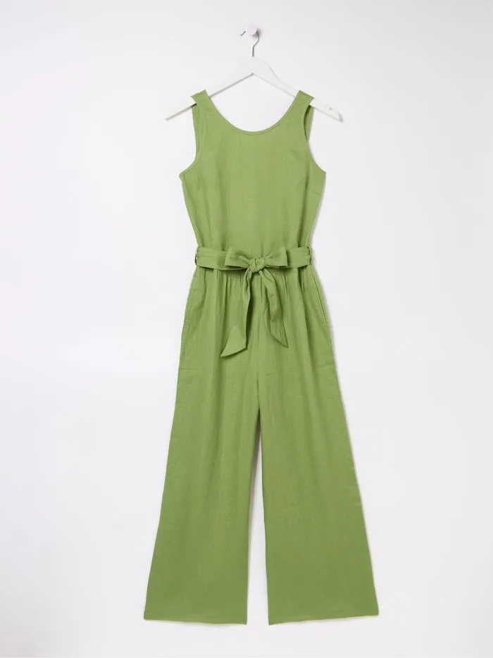 Women Jumpsuits and Playsuits Fat Face Liz Green Linen Jumpsuit