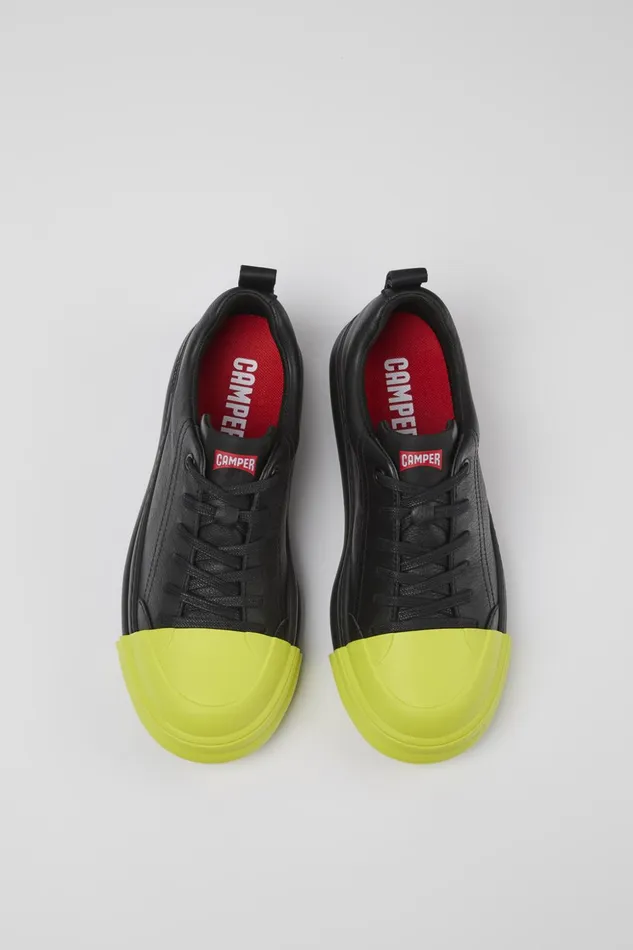 Women Junction Runner Black Leather Sneakers Camper Sneakers Women Junction Runner Black Leather Sneakers Camper Sneakers