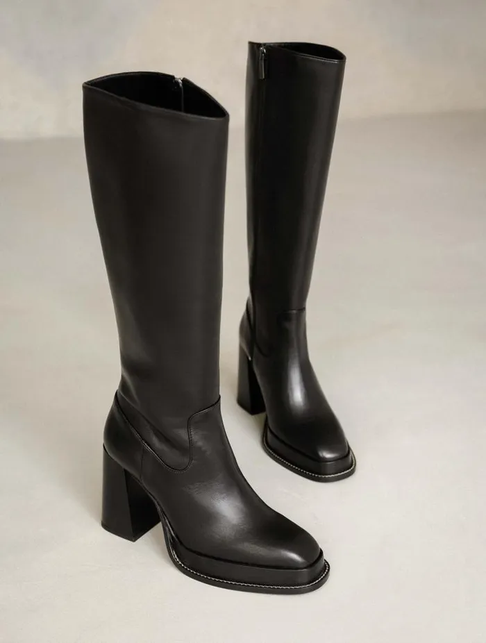Women Knee High Boots Bobbies Callie Passion Black
