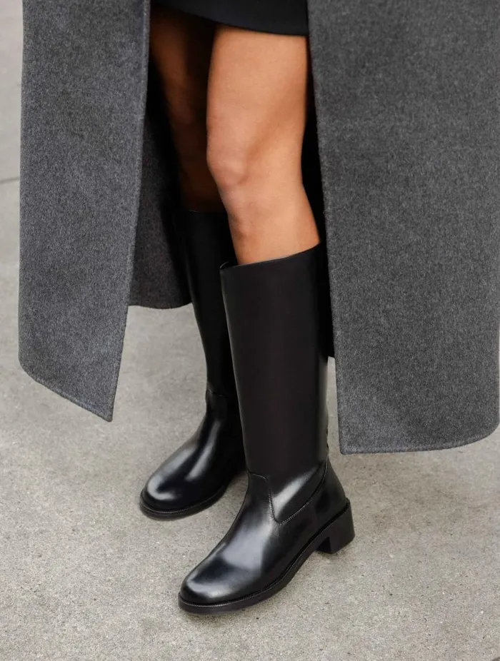 Women Knee High Boots Bobbies Harvey Intense Black