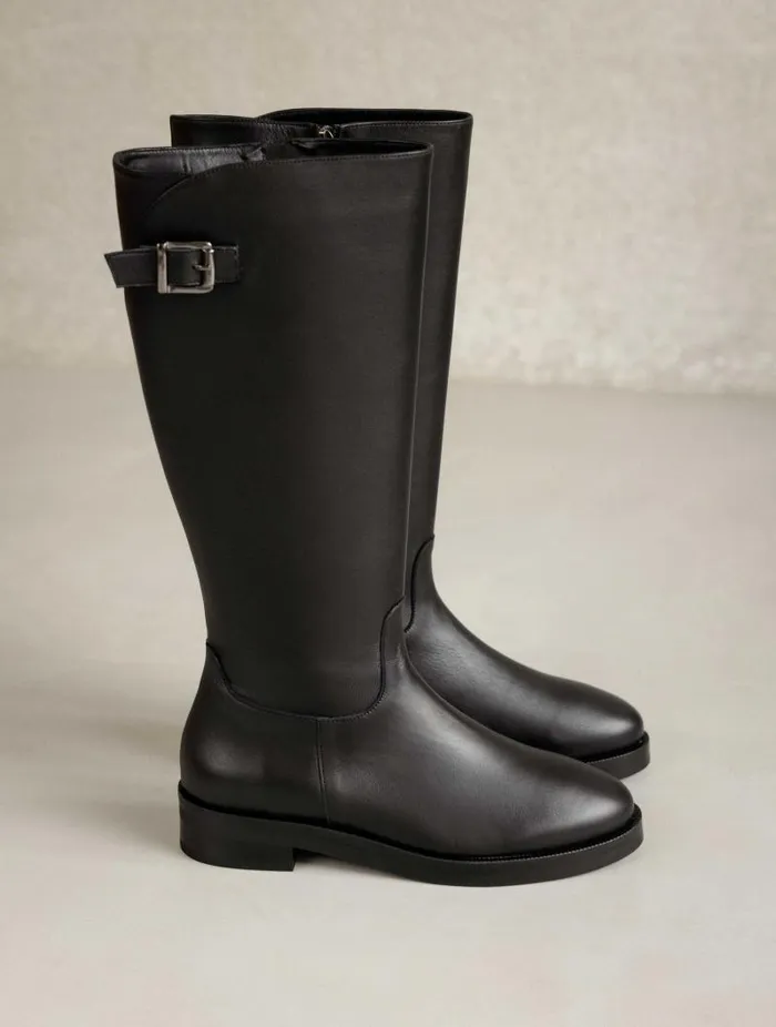 Women Knee High Boots Bobbies Jade Passion Black