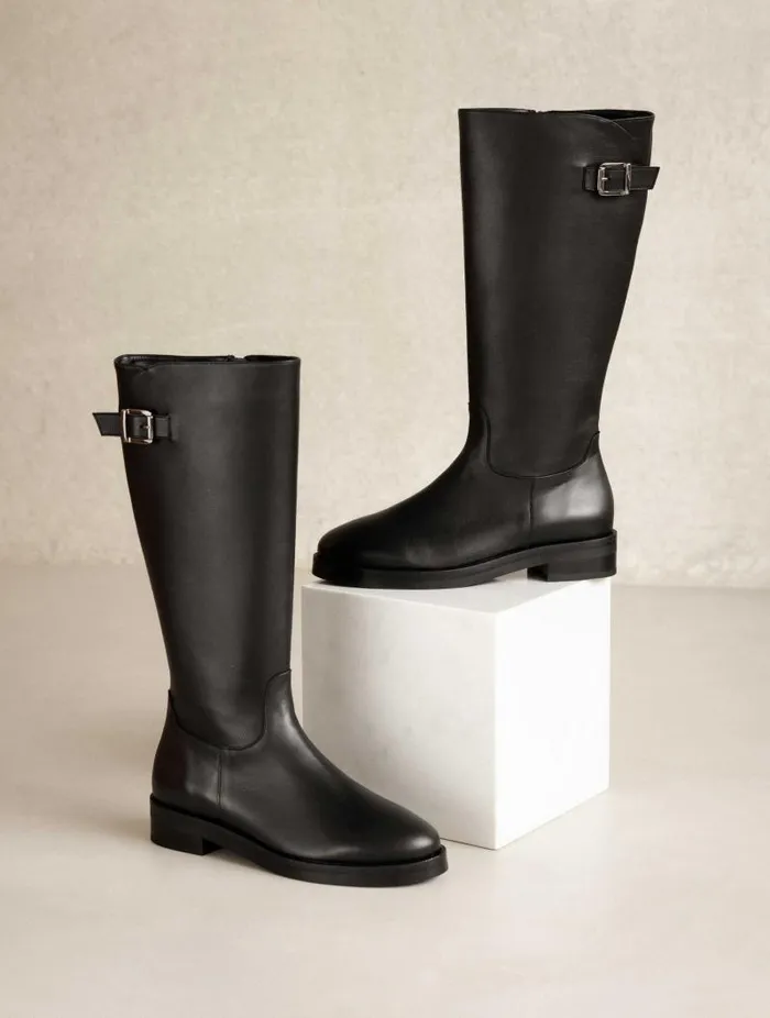 Women Knee High Boots Bobbies Jade Passion Black