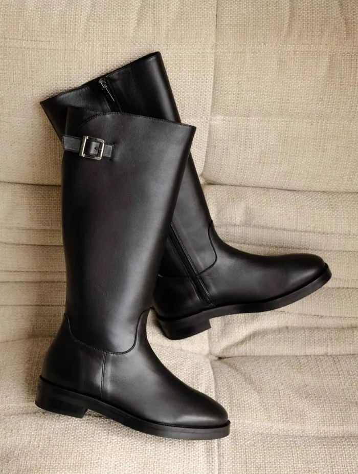 Women Knee High Boots Bobbies Jade Passion Black