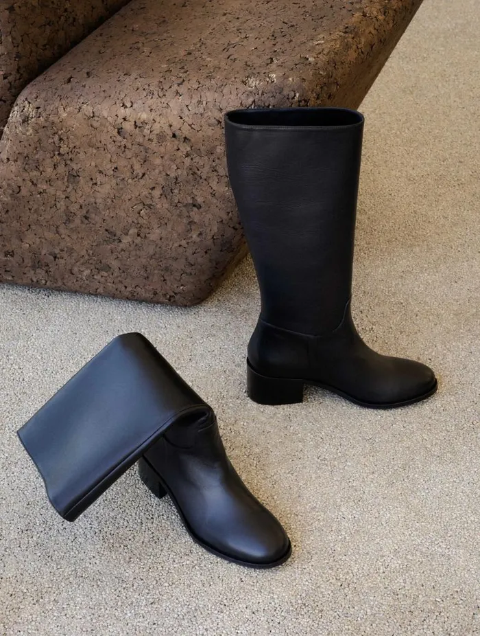 Women Knee High Boots Bobbies Zohra Passion Black