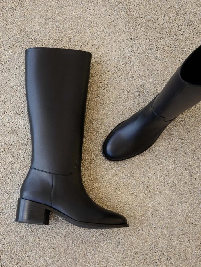Women Knee High Boots Bobbies Zohra Passion Black