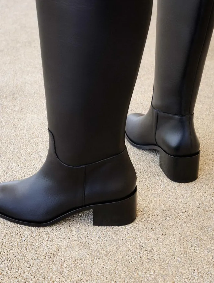 Women Knee High Boots Bobbies Zohra Passion Black