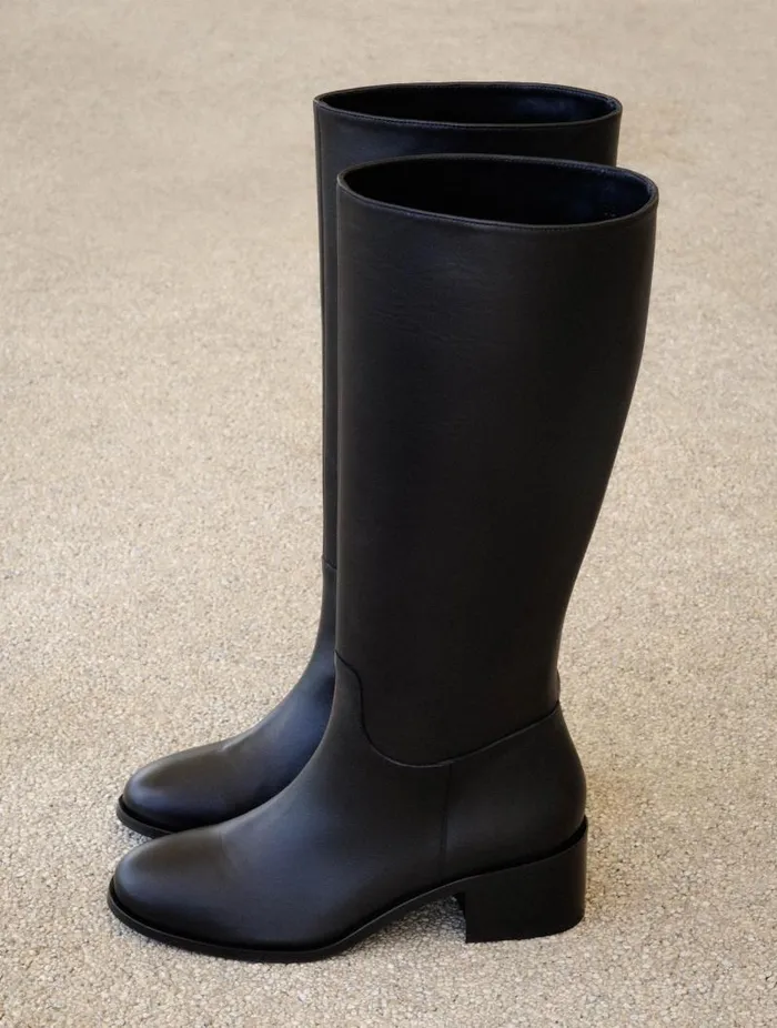 Women Knee High Boots Bobbies Zohra Passion Black