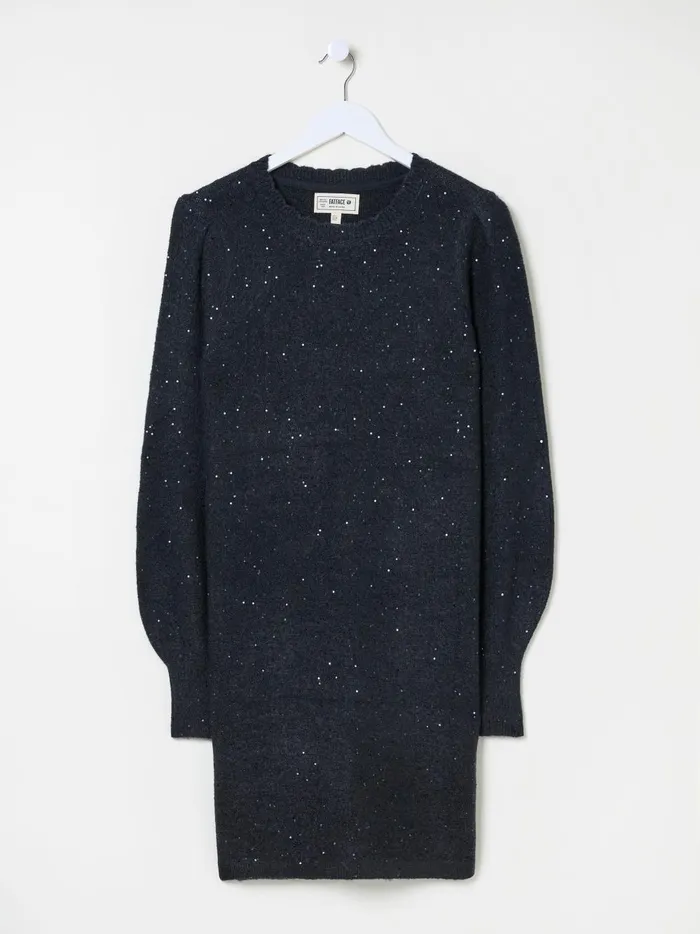 Women Knitwear Fat Face Dark Navy Eden Knit Dress Women Knitwear Fat Face Dark Navy Eden Knit Dress
