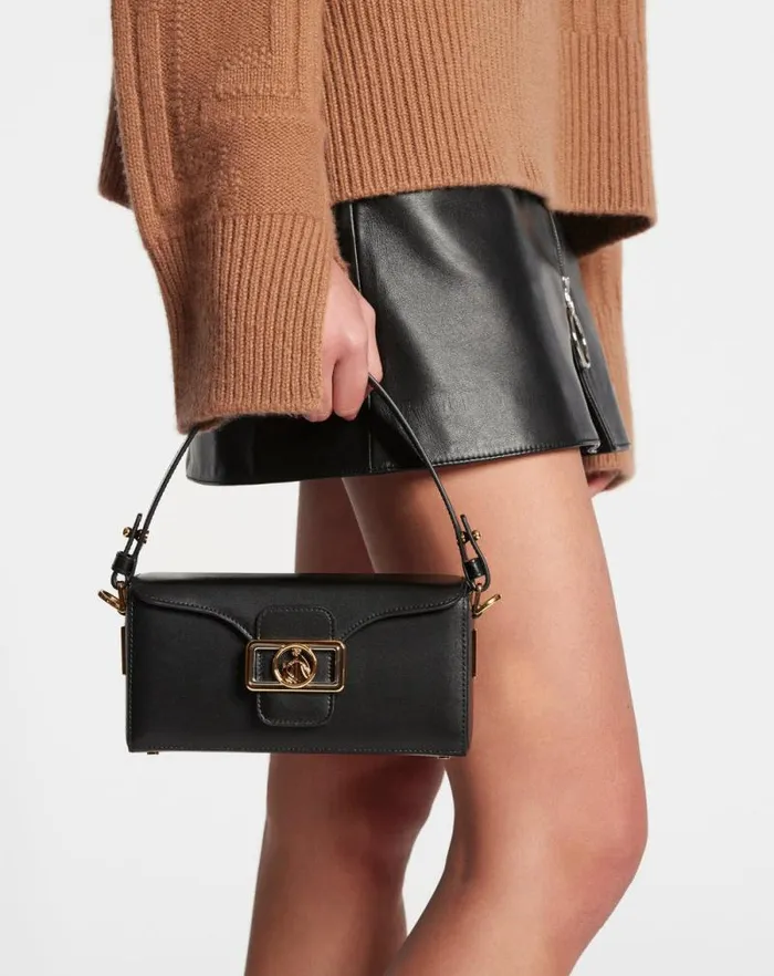 Women Lanvin Crossbody Bags and Shoulder Bags Nano Pencil Shiny Leather Bag Black Women Lanvin Crossbody Bags and Shoulder Bags Nano Pencil Shiny Leather Bag Black