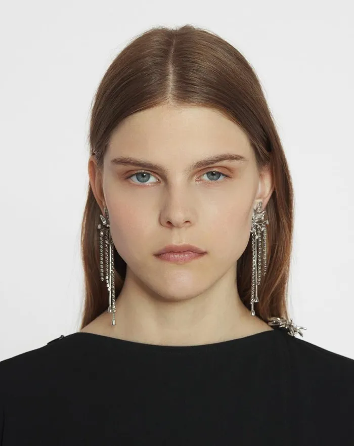Women Lanvin Jewelry Aede Earrings Silvercrystal