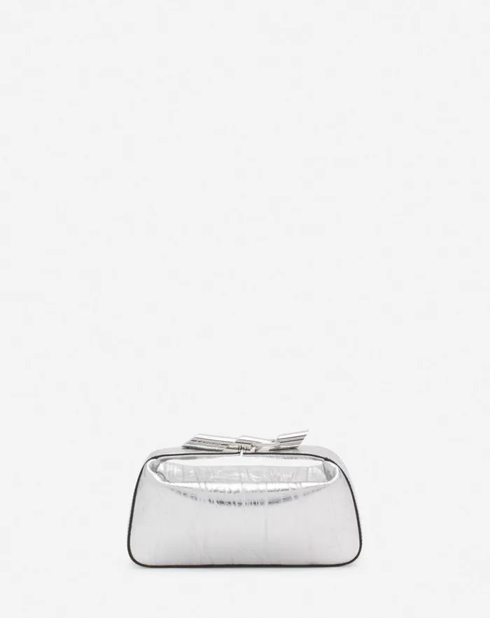 Women Lanvin Mini Bags and Clutches Haute Squence Clutch Bag In Metallic Leather Silver Women Lanvin Mini Bags and Clutches Haute Squence Clutch Bag In Metallic Leather Silver