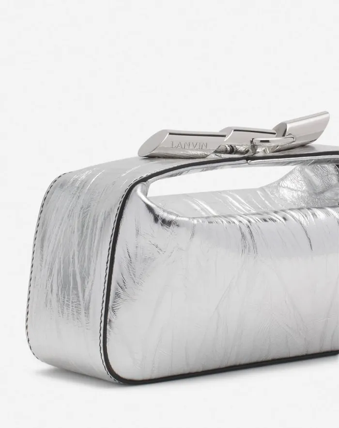Women Lanvin Mini Bags and Clutches Haute Squence Clutch Bag In Metallic Leather Silver Women Lanvin Mini Bags and Clutches Haute Squence Clutch Bag In Metallic Leather Silver