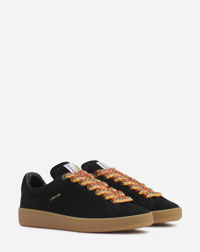 Women Lanvin Sneakers Suede Curb Lite Sneakers Black Women Lanvin Sneakers Suede Curb Lite Sneakers Black