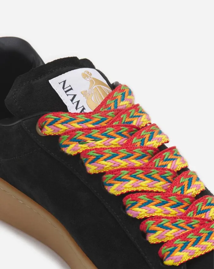 Women Lanvin Sneakers Suede Curb Lite Sneakers Black Women Lanvin Sneakers Suede Curb Lite Sneakers Black