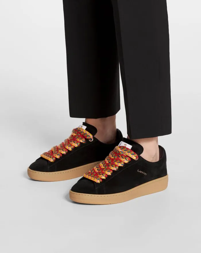 Women Lanvin Sneakers Suede Curb Lite Sneakers Black Women Lanvin Sneakers Suede Curb Lite Sneakers Black