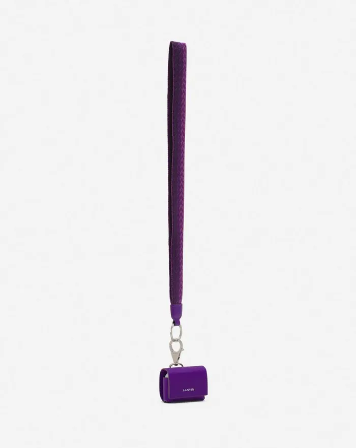 Women Lanvin Wallets and Small Leather Goods Lanvin Signature Leather Case For Airpods Pro Anemone Women Lanvin Wallets and Small Leather Goods Lanvin Signature Leather Case For Airpods Pro Anemone