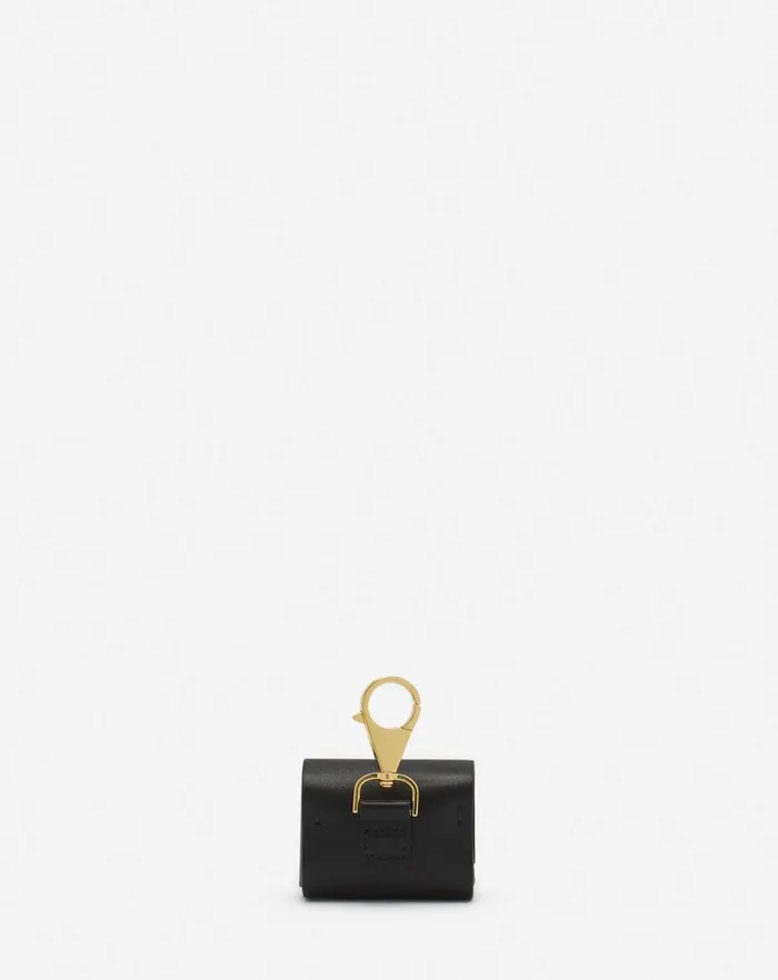 Women Lanvin Wallets and Small Leather Goods Lanvin Signature Leather Case For Airpods Pro Black Women Lanvin Wallets and Small Leather Goods Lanvin Signature Leather Case For Airpods Pro Black