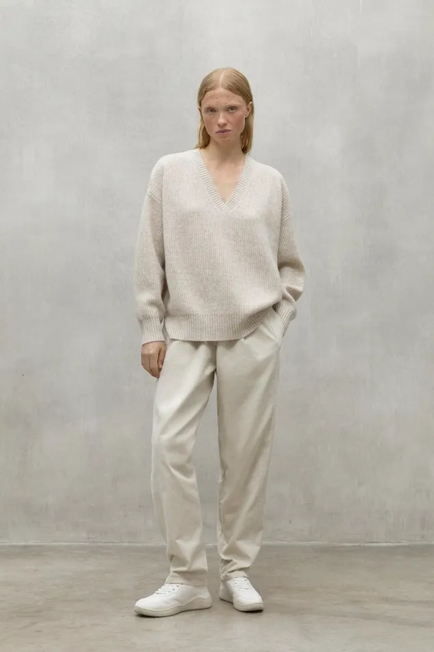 Women Light Beige Jerte Trousers Ecoalf Trousers