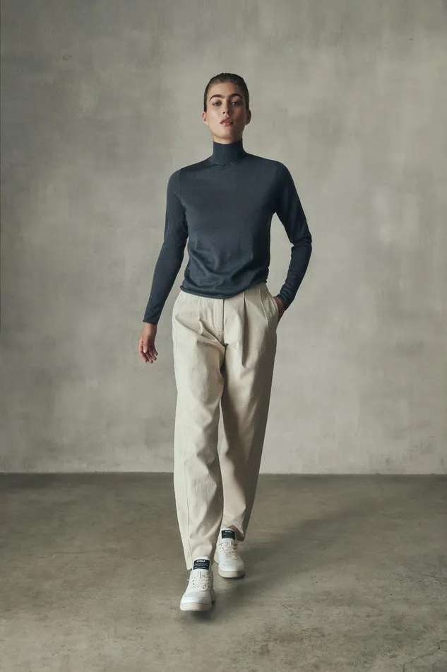 Women Light Beige Jerte Trousers Ecoalf Trousers